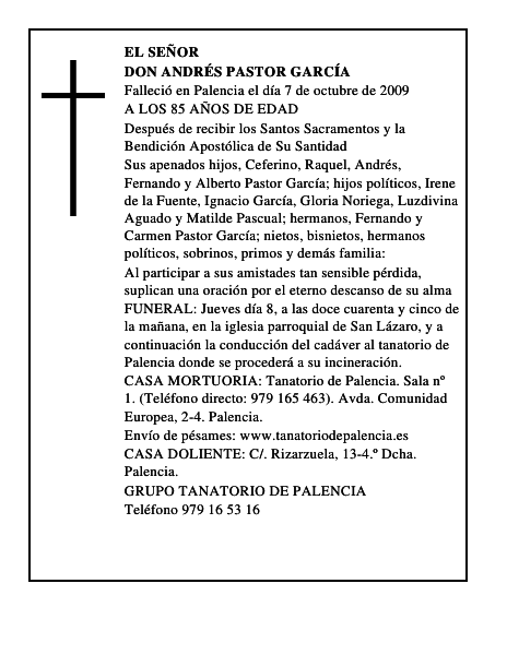 DON ANDRÉS PASTOR GARCÍA