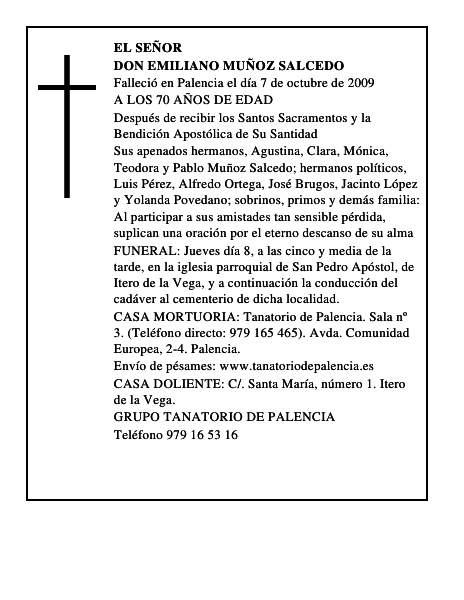 DON EMILIANO MUÑOZ SALCEDO