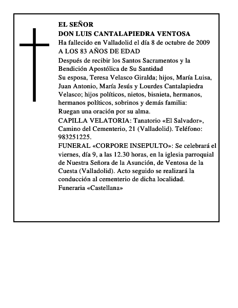 DON LUIS CANTALAPIEDRA VENTOSA