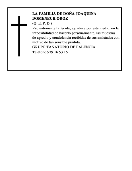 LA FAMILIA DE DOÑA JOAQUINA DOMENECH OROZ