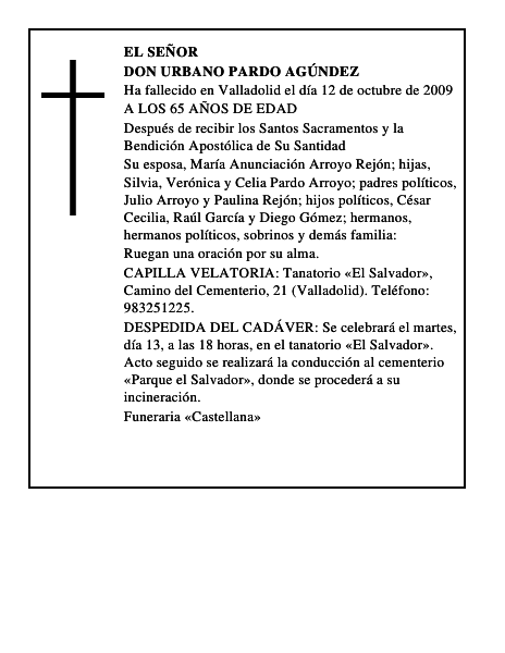DON URBANO PARDO AGÚNDEZ