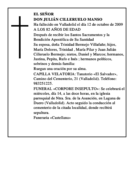 DON JULIÁN CILLERUELO MANSO