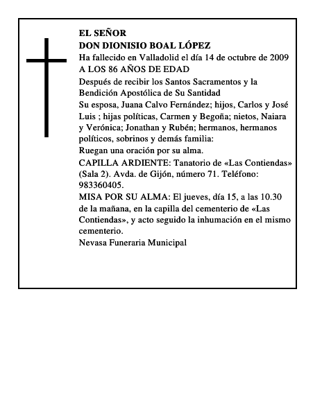 DON DIONISIO BOAL LÓPEZ