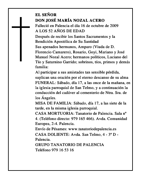 DON JOSÉ MARÍA NOZAL ACERO