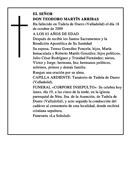 DON TEODORO MARTÍN ARRIBAS