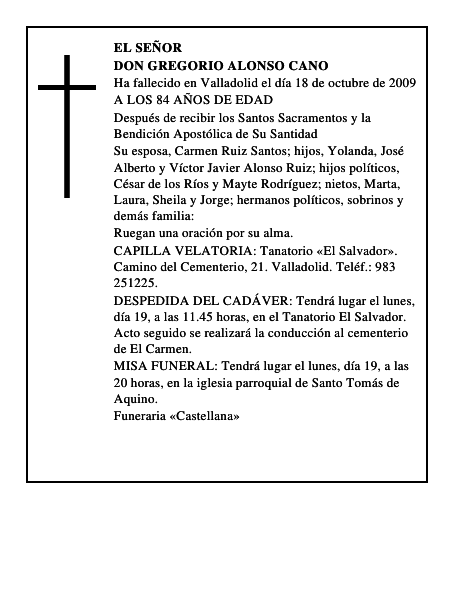 DON GREGORIO ALONSO CANO
