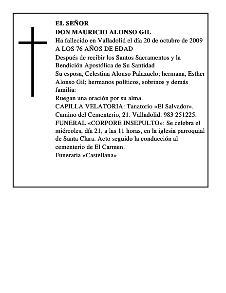 DON MAURICIO ALONSO GIL