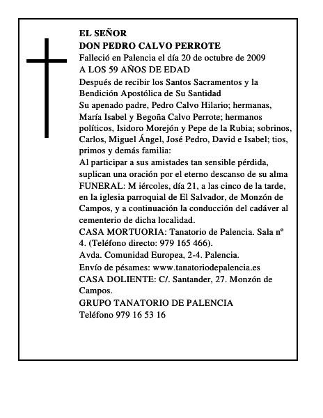 DON PEDRO CALVO PERROTE