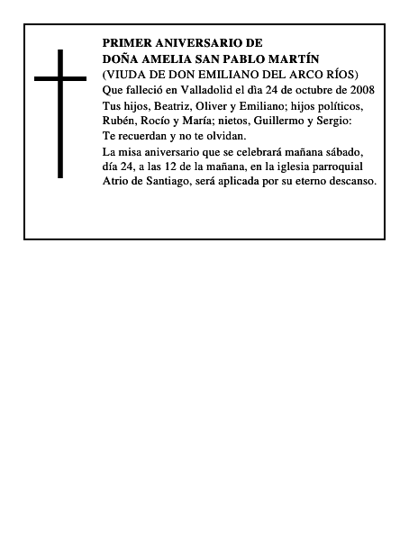 DOÑA AMELIA SAN PABLO MARTÍN