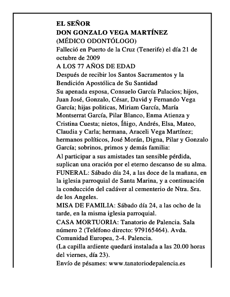 DON GONZALO VEGA MARTÍNEZ