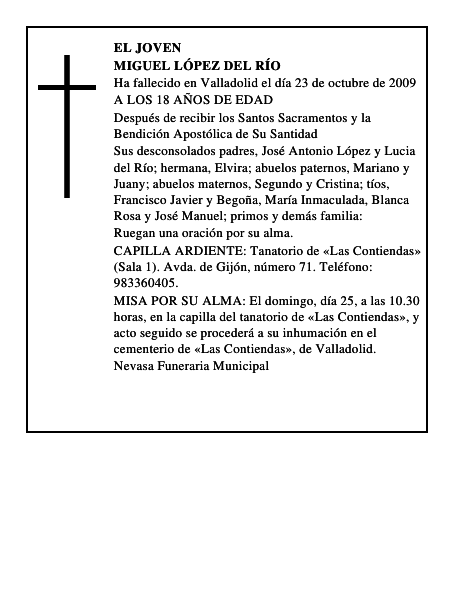 MIGUEL LÓPEZ DEL RÍO
