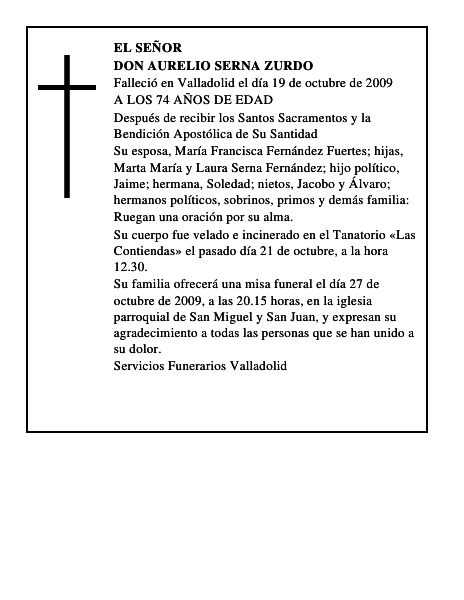 DON AURELIO SERNA ZURDO