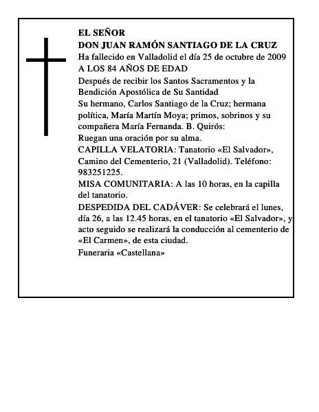 DON JUAN RAMÓN SANTIAGO DE LA CRUZ
