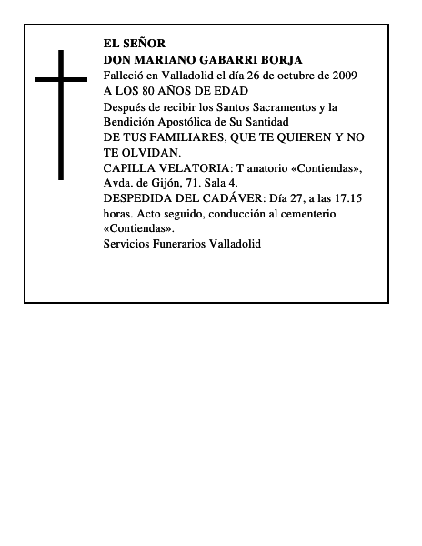 DON MARIANO GABARRI BORJA