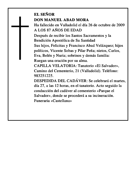 DON MANUEL ABAD MORA