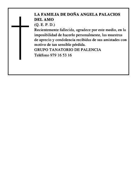 LA FAMILIA DE DOÑA ANGELA PALACIOS DEL AMO