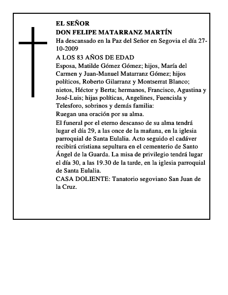 DON FELIPE MATARRANZ MARTÍN