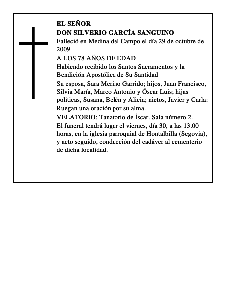 DON SILVERIO GARCÍA SANGUINO