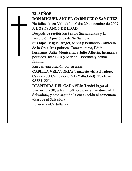 DON MIGUEL ÁNGEL CARNICERO SÁNCHEZ