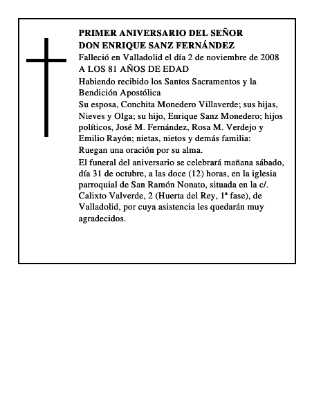 DON ENRIQUE SANZ FERNÁNDEZ