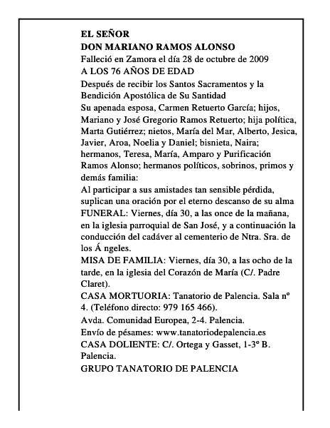 DON MARIANO RAMOS ALONSO