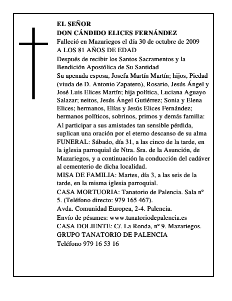 DON CÁNDIDO ELICES FERNÁNDEZ