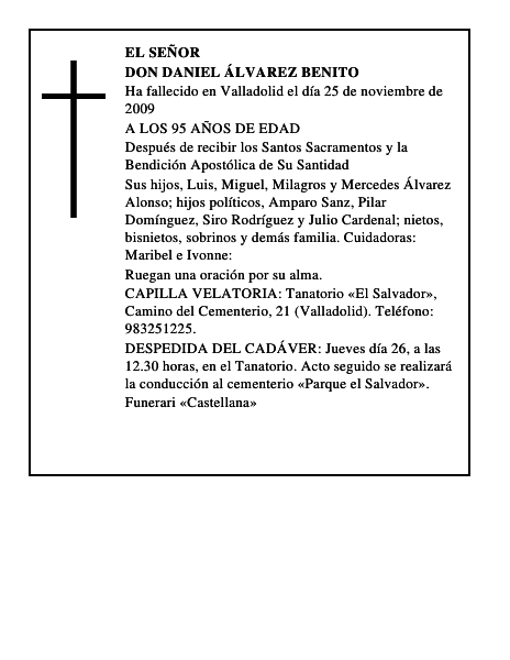 DON DANIEL ÁLVAREZ BENITO