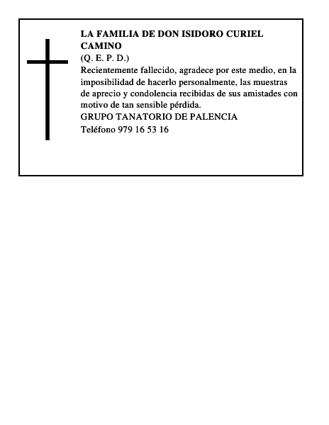 LA FAMILIA DE DON ISIDORO CURIEL CAMINO