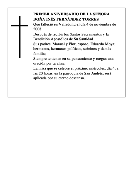 DOÑA INÉS FERNÁNDEZ TORRES