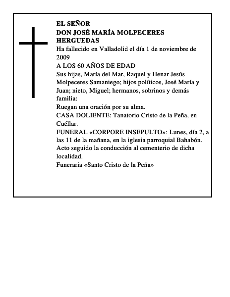 DON JOSÉ MARÍA MOLPECERES HERGUEDAS