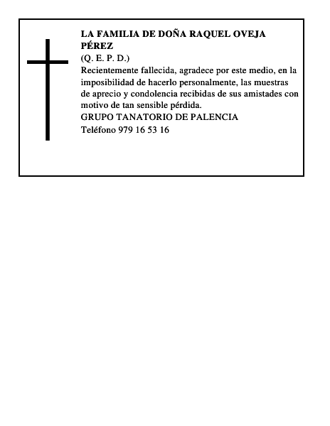LA FAMILIA DE DOÑA RAQUEL OVEJA PÉREZ