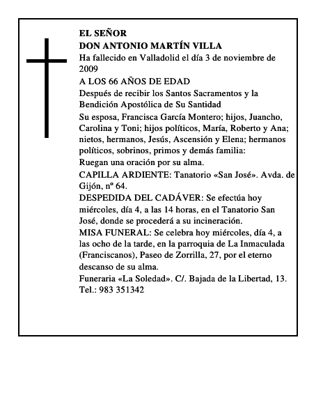 DON ANTONIO MARTÍN VILLA