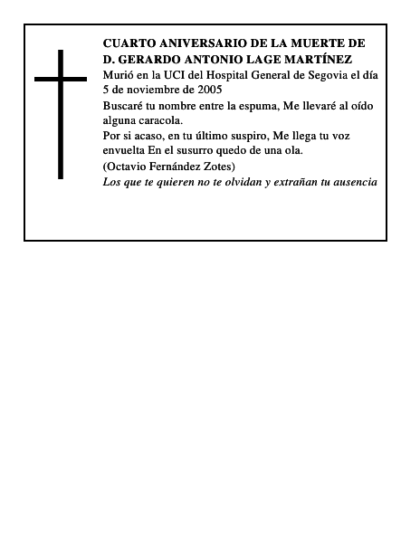 D. GERARDO ANTONIO LAGE MARTÍNEZ