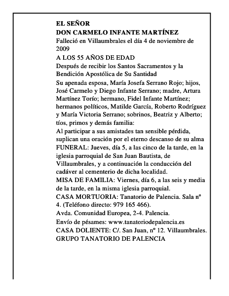 DON CARMELO INFANTE MARTÍNEZ