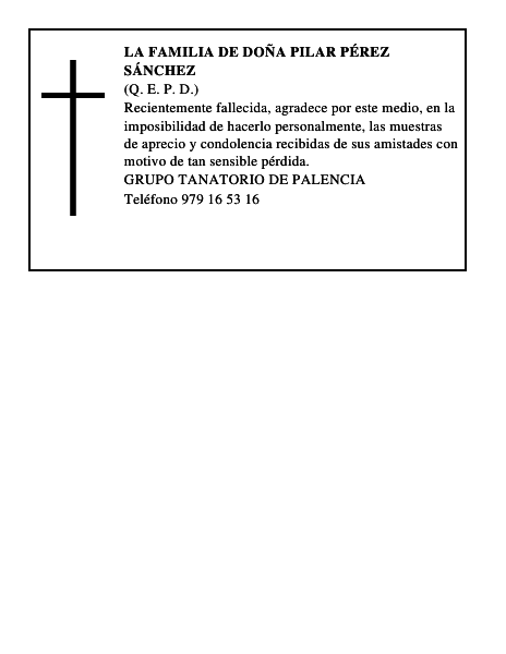 LA FAMILIA DE DOÑA PILAR PÉREZ SÁNCHEZ
