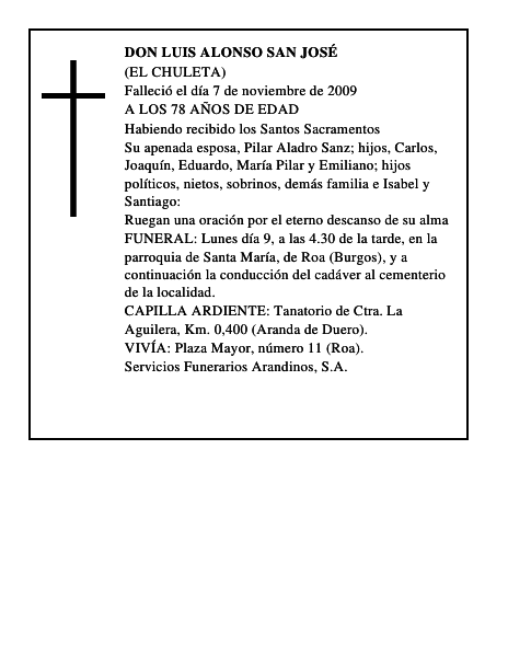 DON LUIS ALONSO SAN JOSÉ