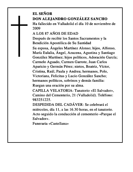 DON ALEJANDRO GONZÁLEZ SANCHO