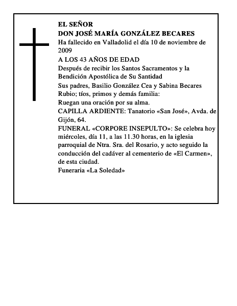 DON JOSÉ MARÍA GONZÁLEZ BECARES