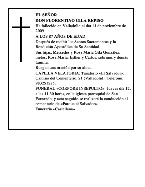 DON FLORENTINO GILA REPISO