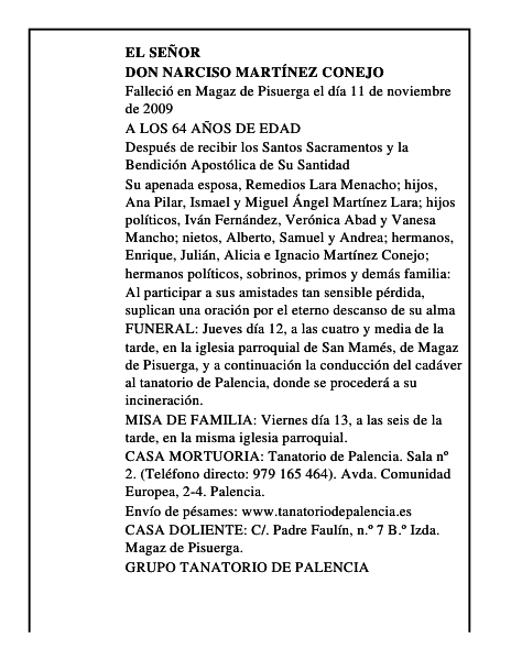 DON NARCISO MARTÍNEZ CONEJO