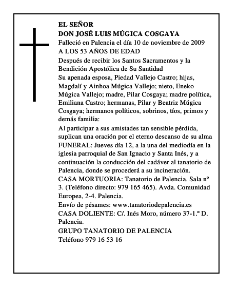 DON JOSÉ LUIS MÚGICA COSGAYA