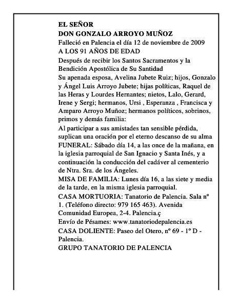 DON GONZALO ARROYO MUÑOZ