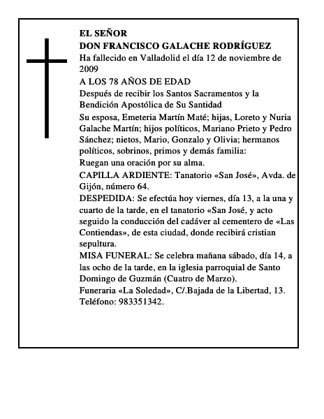 DON FRANCISCO GALACHE RODRÍGUEZ