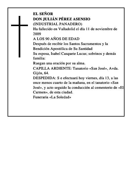 DON JULIÁN PÉREZ ASENSIO