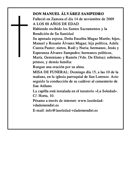 DON MANUEL ÁLVÁREZ SAMPEDRO