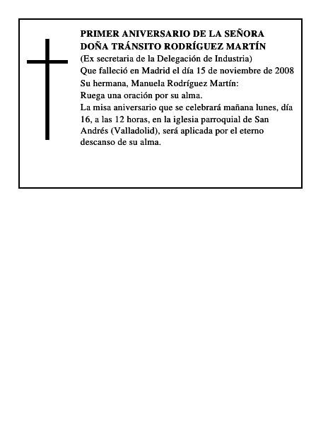 DOÑA TRÁNSITO RODRÍGUEZ MARTÍN