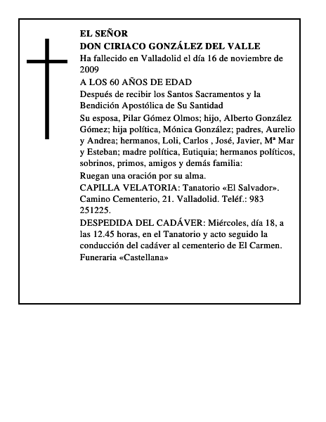DON CIRIACO GONZÁLEZ DEL VALLE