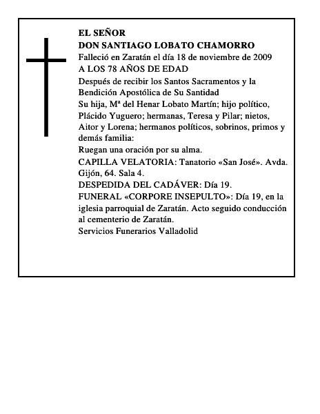 DON SANTIAGO LOBATO CHAMORRO