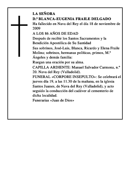 D.ª BLANCA-EUGENIA FRAILE DELGADO