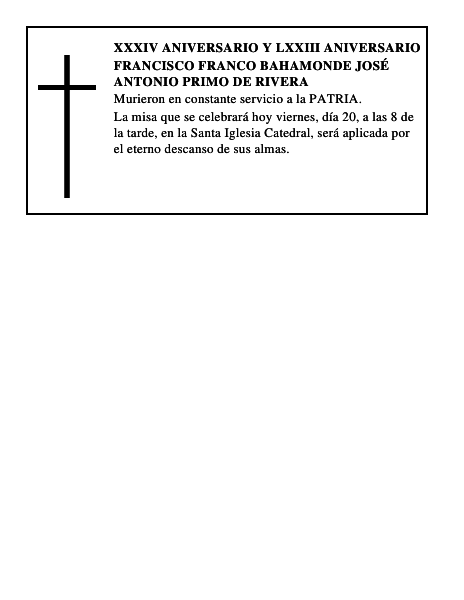 FRANCISCO FRANCO BAHAMONDE JOSÉ ANTONIO PRIMO DE RIVERA